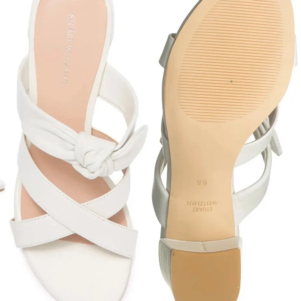 Stuart Weitzman Bandeau Block Slide Sandal - Picture 2 of 6